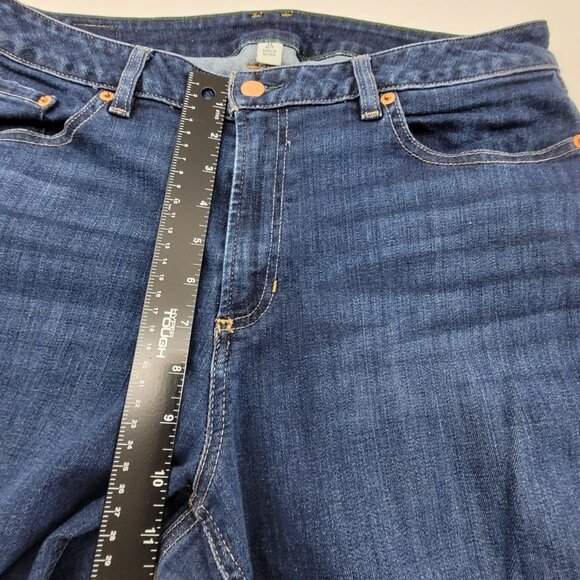 LL Bean Jeans Womens 14 Tall Blue Bean Flex Straight Favorite Fit Denim 32X32 - Picture 7 of 12